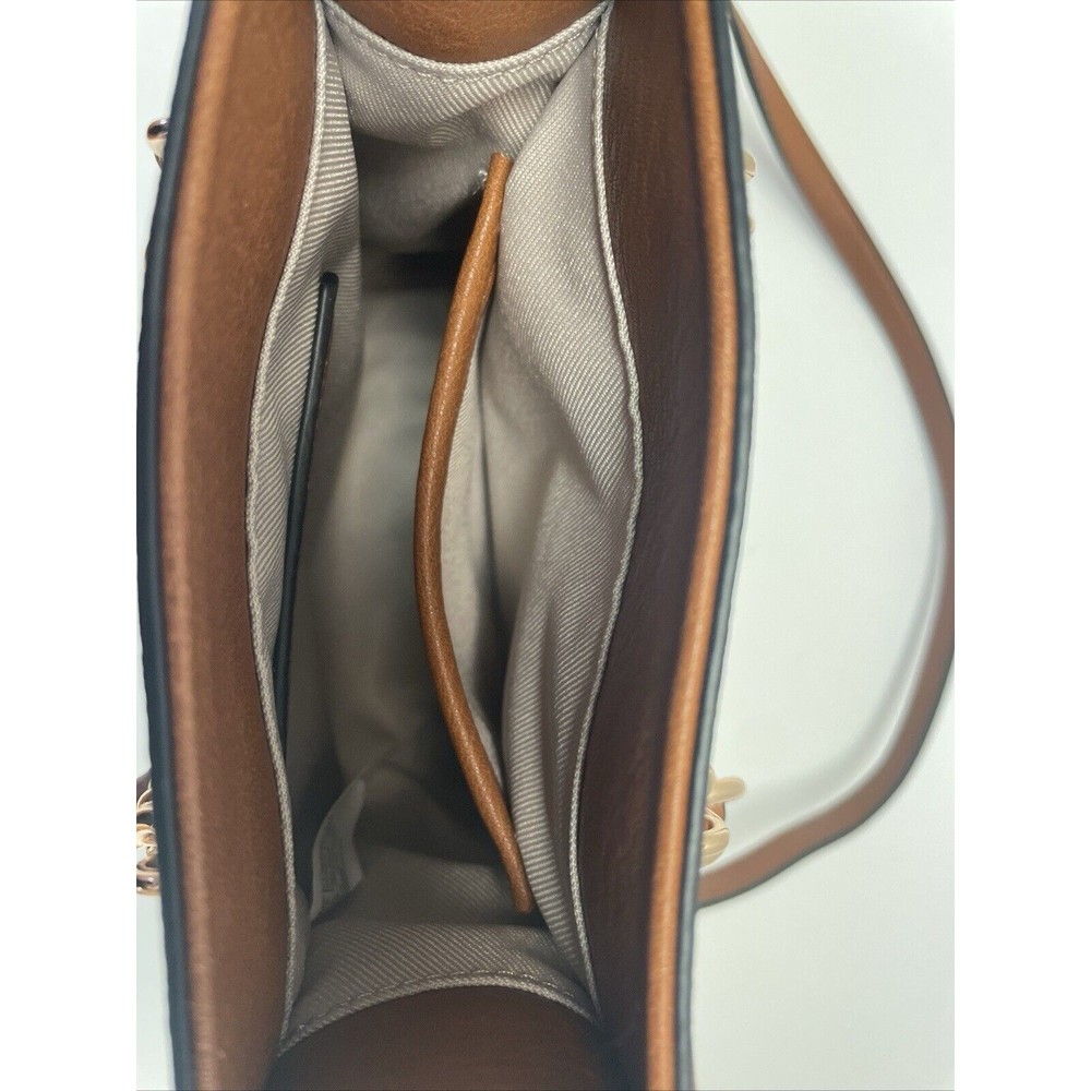 LC Lauren Conrad Kylie Chain Crossbody Bag Saddle Color With  Adjustable Straps - Picture 10 of 12